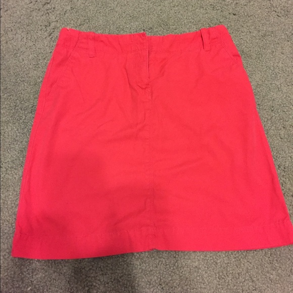 NWOT J CREW Bright coral colored cotton skirt