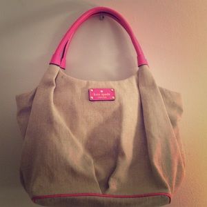 Kate Spade leather canvas tote