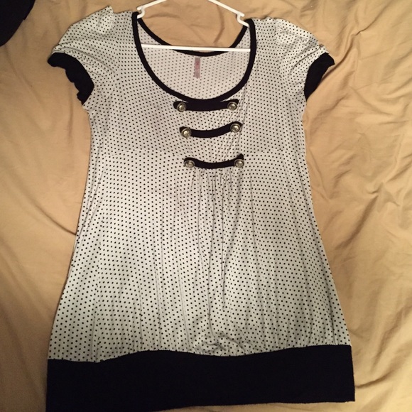 rue21 white with black polka dots
