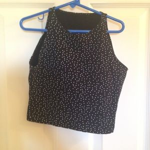 American Apparel Sleeveless Crop Top Polkadot.
