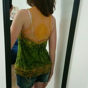 Lace racer back tank