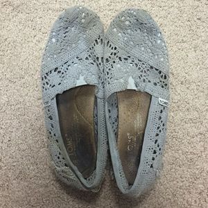Grey crochet toms