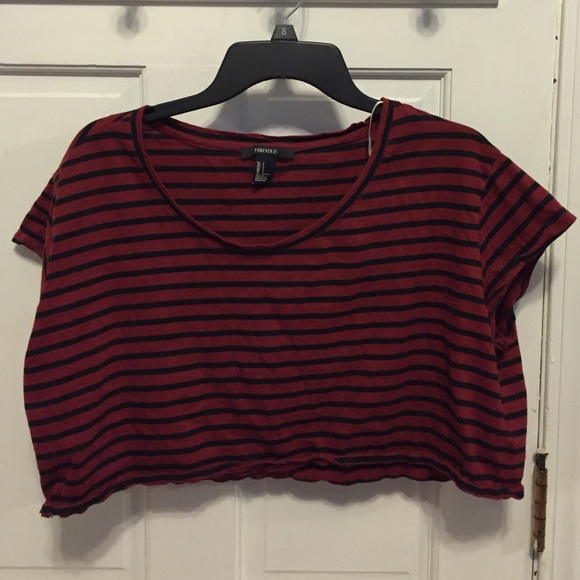 Stripped Boxy Crop Top