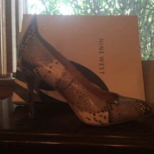 Nine West Snake Print heels