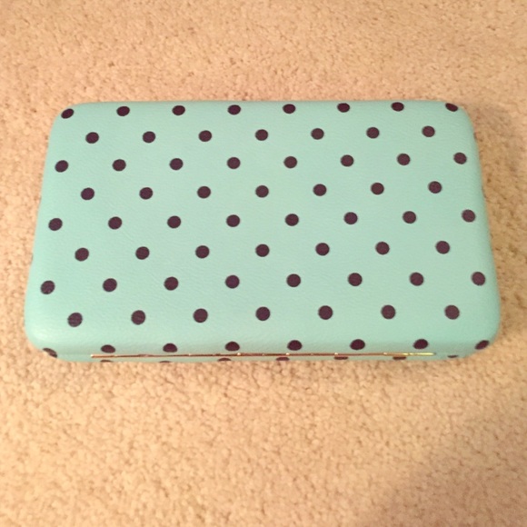 Super cute polka dot clutch