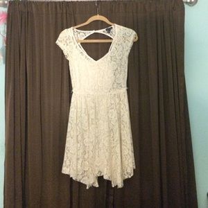 off white lace dress