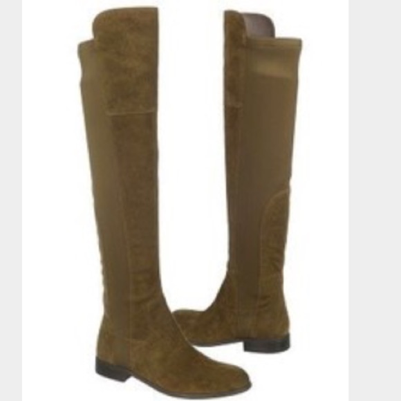 Over the knee suede boots