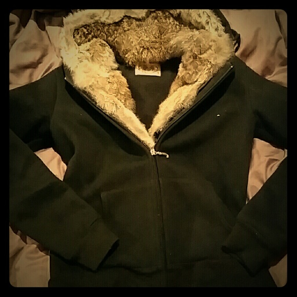 Juicy Couture rabbit fur hoodie