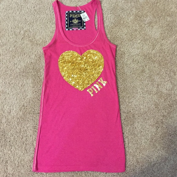 Pink tank top sequin