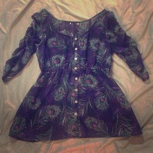 Peacock Printed Blouse