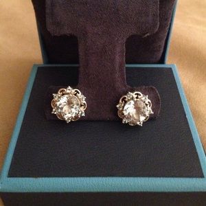 Light blue crystal earrings