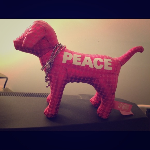 PINK peace dog 🐶