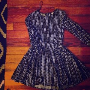 H&M Blue and White Dress