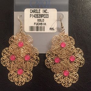New Gold flower earrings