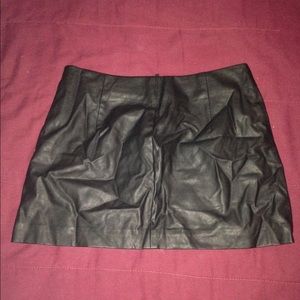 Black leather skirt