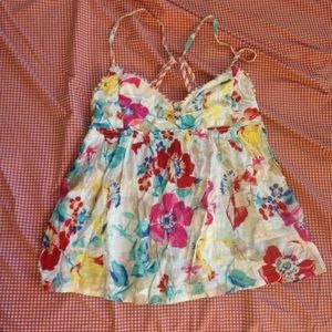 Floral spaghetti strap