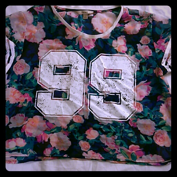 Floral Jersey-Style Shirt.