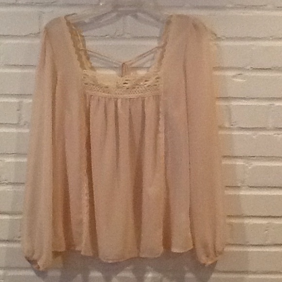 Cream boho blouse