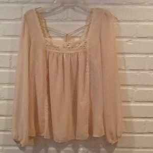 Cream boho blouse