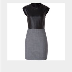 Theory Orinthia C Dress with Leather Bodice