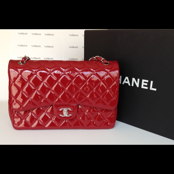 Chanel Jumbo Patent Leather Double Flap Shoulder