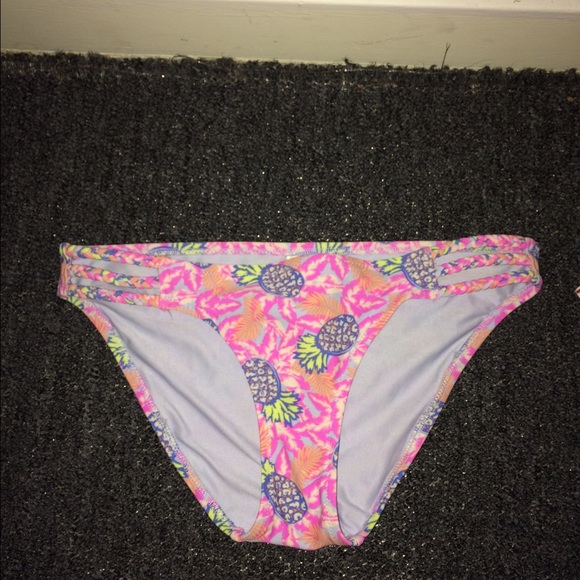 American eagle pineapple print swim bottoms