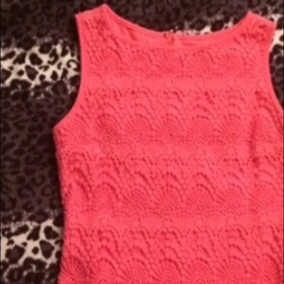 💘 Tart Coral Lace Dress 💘
