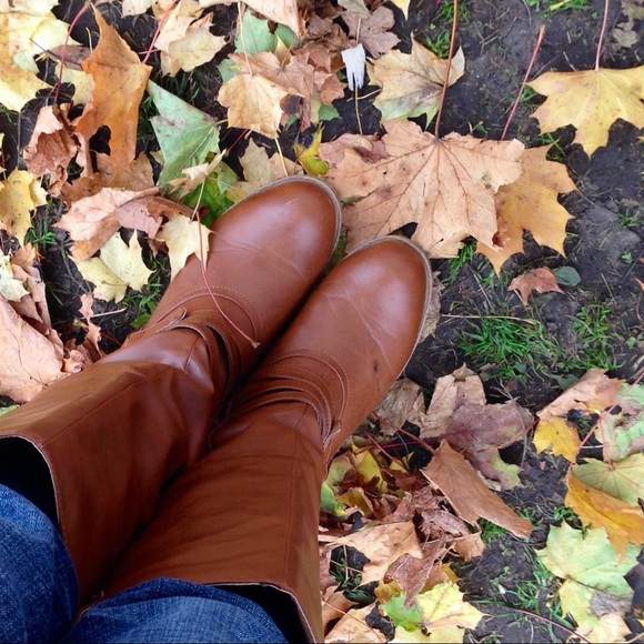 Tan riding boots