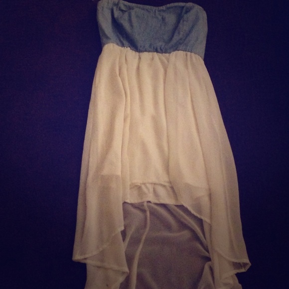 A white and blue summer dress