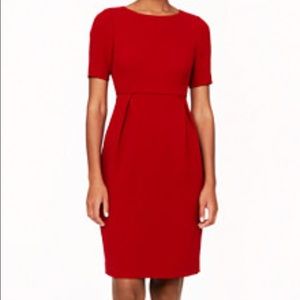 JCrew crepe short sleeves dress in antique red