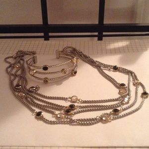 A necklace & matching bagel bracelet,