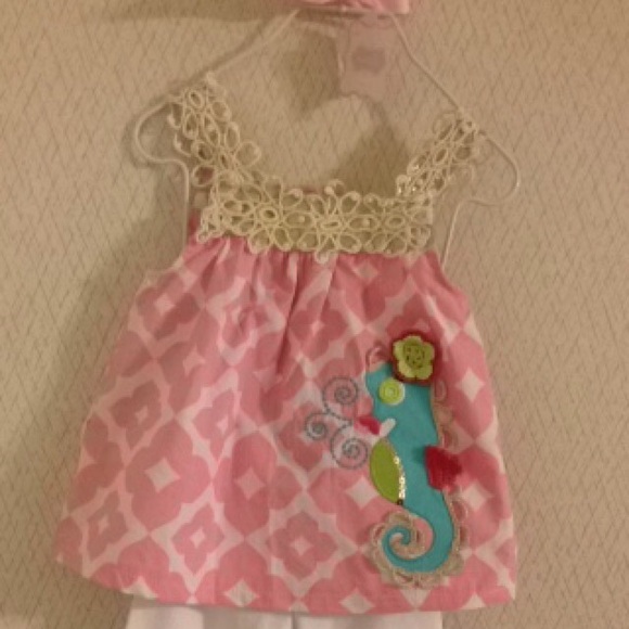 9-12m Mud Pie Capri suit NWT