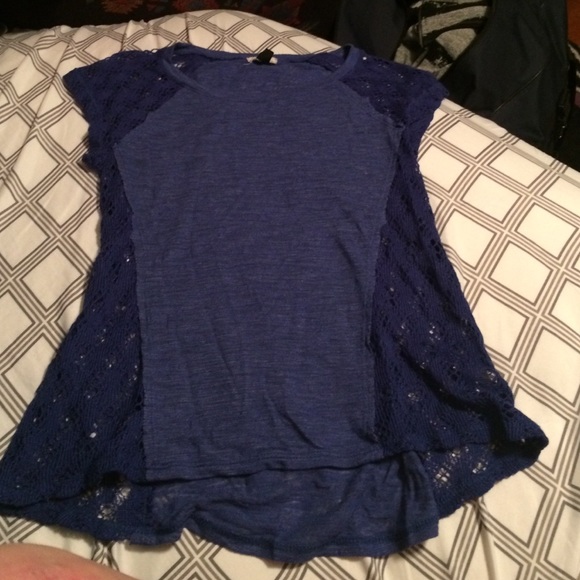 Blue lace shirt