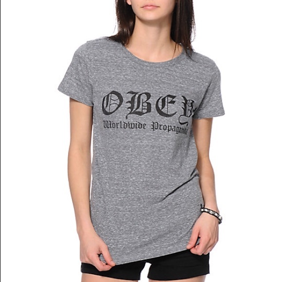 Obey Old English Grey T-Shirt