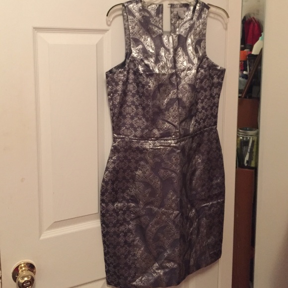 Silver Metallic Cocktail Dress!
