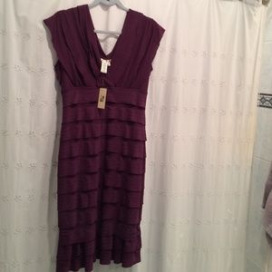 Max studio tiered jersey cotton dress