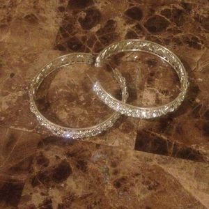 Large Bling Hoop Earrings