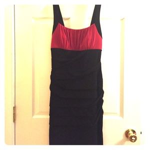 Black and red fitted dress