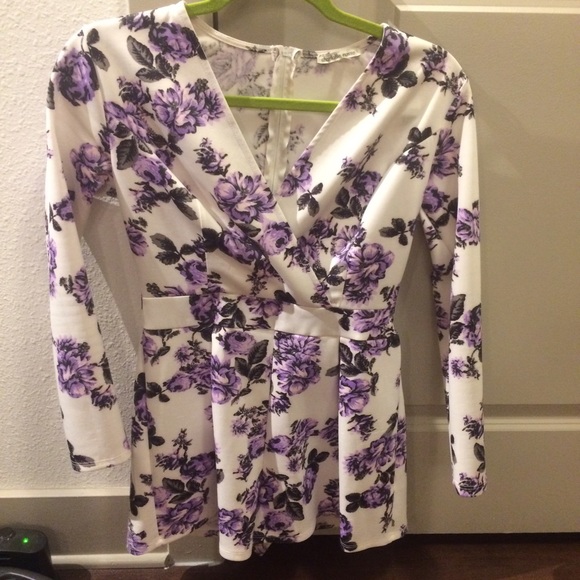 Charlotte Russe Floral Romper Size Medium
