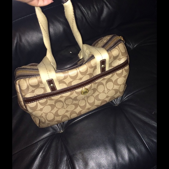 coach heritage stripe satchel bag - Picture 3 of 4