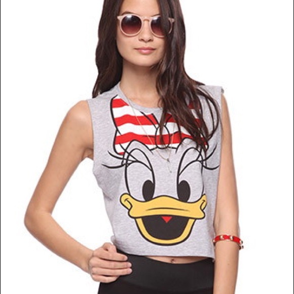 Forever 21 Daisy Duck Muscle Tee
