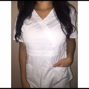 White Scrub Top