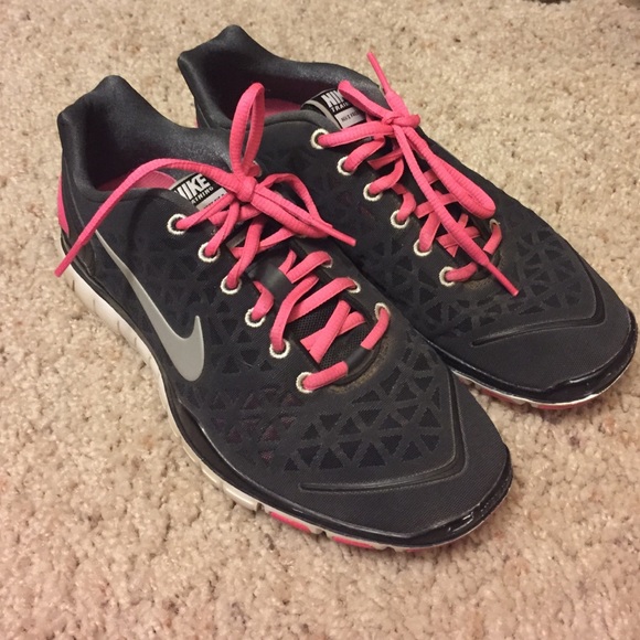 Pink and grey nikes