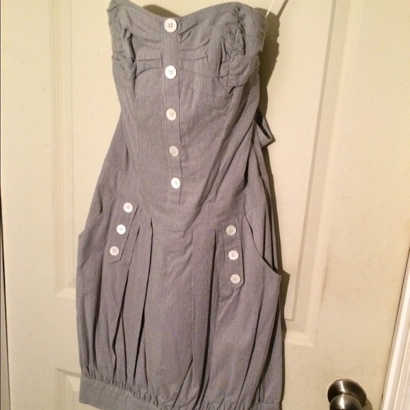 Nautical style strapless dress To the Max by BCBG