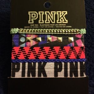 PINK bracelets & ponytails