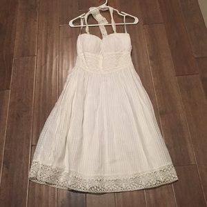 White House/Black Market white halter dress