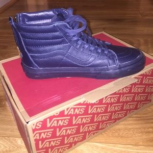 Brand New Navy Leather Vans