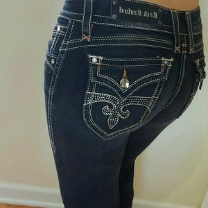 ROCK REVIVAL BOOT CUT JEANS