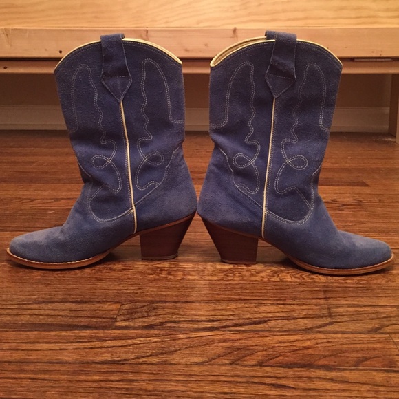 BLUE SUEDE SHOES! vintage cowboy boots
