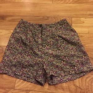 AA flower poly high waisted shorts